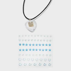 Acrylic Heart With Face Gems Pendant Necklace - Wild Fable™ Clear/Black -Wild Fable™ GUEST ca1856fc d188 45a5 8ceb 68e20f39b176