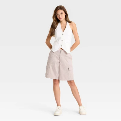 Women's Mid-Rise Twill Skater Jort - Wild Fable™ 2 Women's Mid-Rise Twill Skater Jort - Wild Fable™ - Image 2