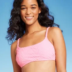 Women's Wavy Terry Textured Bralette Bikini Top - Wild Fable™ Light Pink -Wild Fable™ GUEST cb85f161 3a22 46e1 a119 90e0df11e6b8