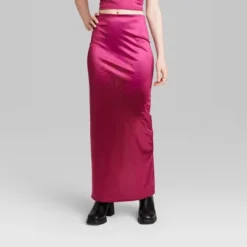 Women's High-Rise Shine Knit Maxi Skirt - Wild Fableā¢