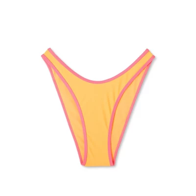 Women's Colorblock Ultra High Leg Extra Cheeky Bikini Bottom - Wild Fable™ Orange/Pink 5 Women's Colorblock Ultra High Leg Extra Cheeky Bikini Bottom - Wild Fable™ Orange/Pink - Image 5