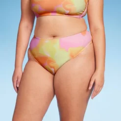 Women's High Leg Cheeky Bikini Bottom - Wild Fable™ Pink/Orange/Yellow Tie-Dye -Wild Fable™ GUEST cf82d66a 08d0 4b14 a58e 1d131b1defbb