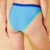 Women's Contrast Color Mid-Rise High Leg Cheeky Bikini Bottom - Wild Fable™ Blue/Green