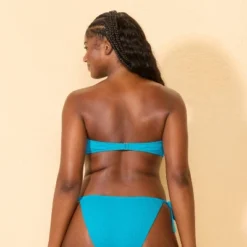 Women's Jacquard Center Front Keyhole Bandeau Bikini Top - Wild Fable™ Blue Turquoise -Wild Fable™ GUEST d182db3c 783d 4007 bad7 c8d7b0a302b4