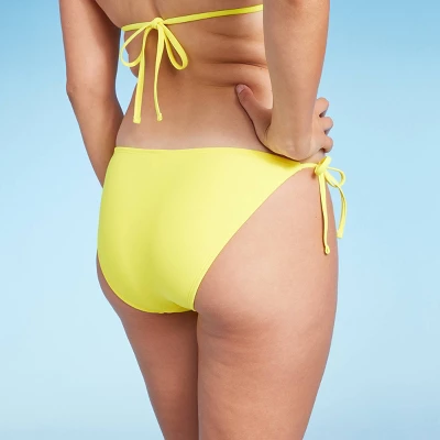 Women's Side-Tie Cheeky Bikini Bottom - Wild Fable™ Yellow 4 Women's Side-Tie Cheeky Bikini Bottom - Wild Fable™ Yellow - Image 4