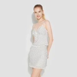 Women's Mesh Top - Wild Fable™ Off-White Polka Dots -Wild Fable™ GUEST df7104b3 9d47 46fb acf8 4e98084e6e5c