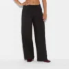 Women's Mid-Rise Waist Tie Slouchy Wide Leg Trousers - Wild Fable™