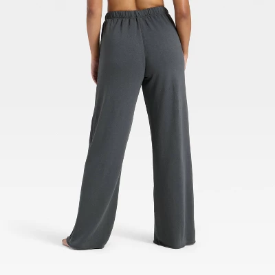 Women's PeachySoft French Terry Fleece Wide Leg Lounge Pants - Wild Fable™ 1 Women's PeachySoft French Terry Fleece Wide Leg Lounge Pants - Wild Fable™