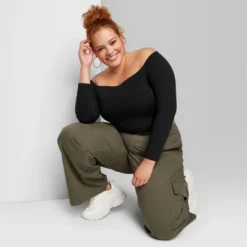 Women's Long Sleeve Off The Shoulder T-Shirt - Wild Fable™ -Wild Fable™ GUEST e1ed2e79 c858 4f08 b991 191552cbc2ed