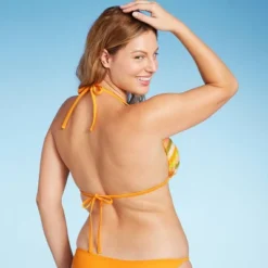 Women's Crochet Triangle Bikini Top - Wild Fable™ Orange Multi Striped -Wild Fable™ GUEST e775dc1d 0be5 48c9 b9b7 63db44200623