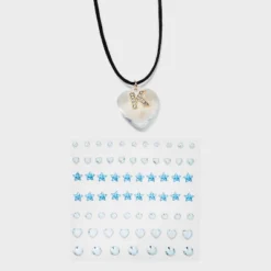 Acrylic Heart With Face Gems Pendant Necklace - Wild Fable™ Clear/Black -Wild Fable™ GUEST e8acb748 90fc 43d1 8a41 c05831685ca6