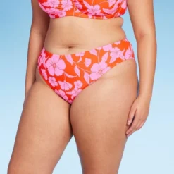Women's Low-Rise Hipster Bikini Bottom - Wild Fable™ Orange/Pink Tropical Print -Wild Fable™ GUEST e9d63671 a78e 45c3 ab30 23f010bcd824