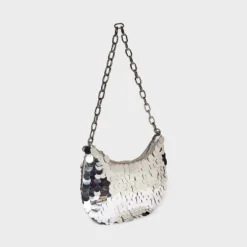 Slouchy Sequin Hobo Shoulder Handbag - Wild Fable™ Silver -Wild Fable™ GUEST ea351934 d8b8 4d96 8647 adcb7ea4d512