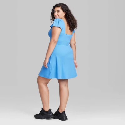 Women's Cap Short Sleeve Fit & Flare Knit Skater Dress - Wild Fable™ 2 Women's Cap Short Sleeve Fit & Flare Knit Skater Dress - Wild Fable™ - Image 2