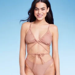 Women's Strappy Underwire Bikini Top - Wild Fable™ Brown Lurex -Wild Fable™ GUEST f1927e3f 34dc 4151 b6c9 d806a5a38a74