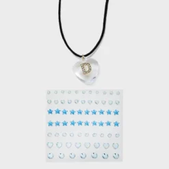 Acrylic Heart With Face Gems Pendant Necklace - Wild Fable™ Clear/Black -Wild Fable™ GUEST f25f0c14 a693 4f50 b334 54ccdfe31262