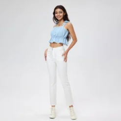 Women's Lace Trim Cropped Cami Top - Wild Fable™ Light Blue -Wild Fable™ GUEST fb91f3c0 ec91 40a3 bea6 005b53cbd0f0