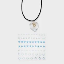Acrylic Heart With Face Gems Pendant Necklace - Wild Fable™ Clear/Black -Wild Fable™ GUEST ff2c9210 0e62 4e01 a8fc d75ad3833cd5